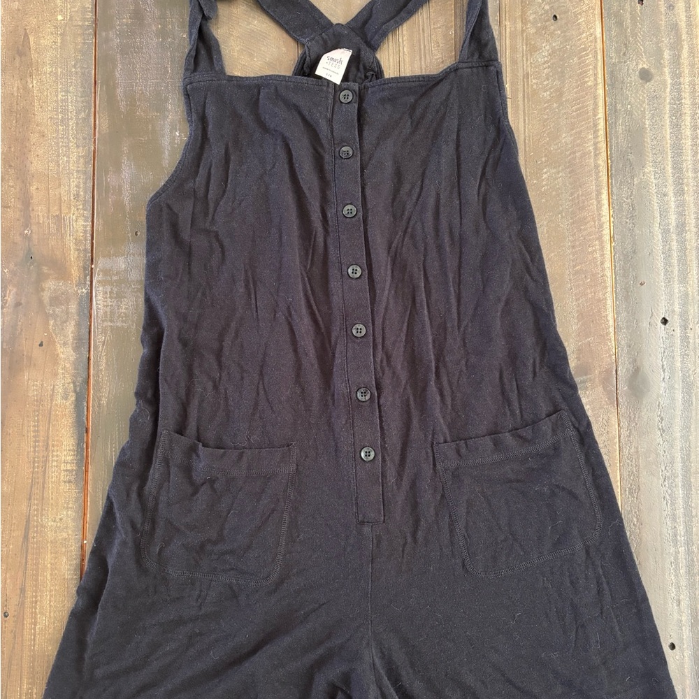 Smash + Tess Black shorts Romper